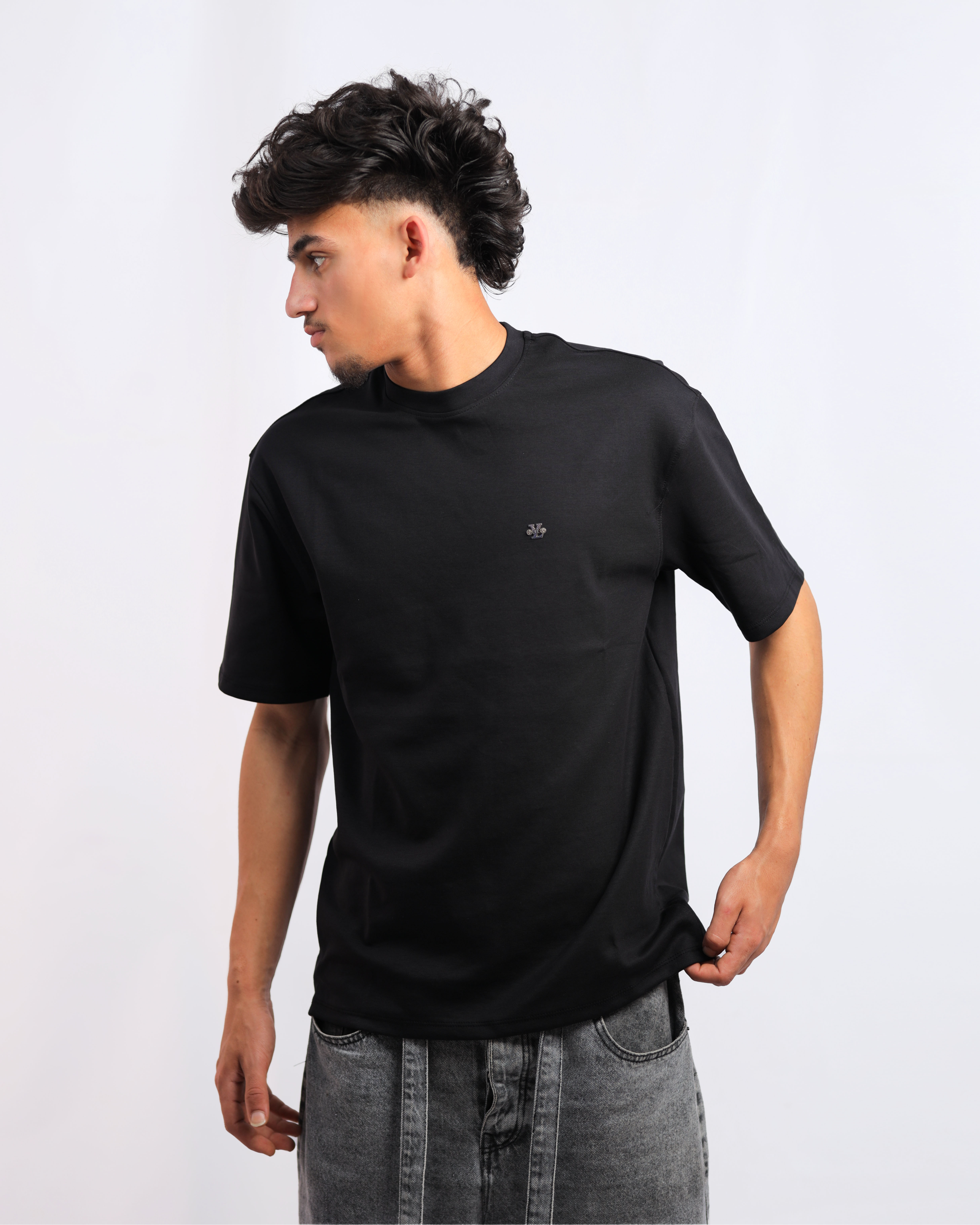 Men’s Black Interlock Logo T-Shirt
