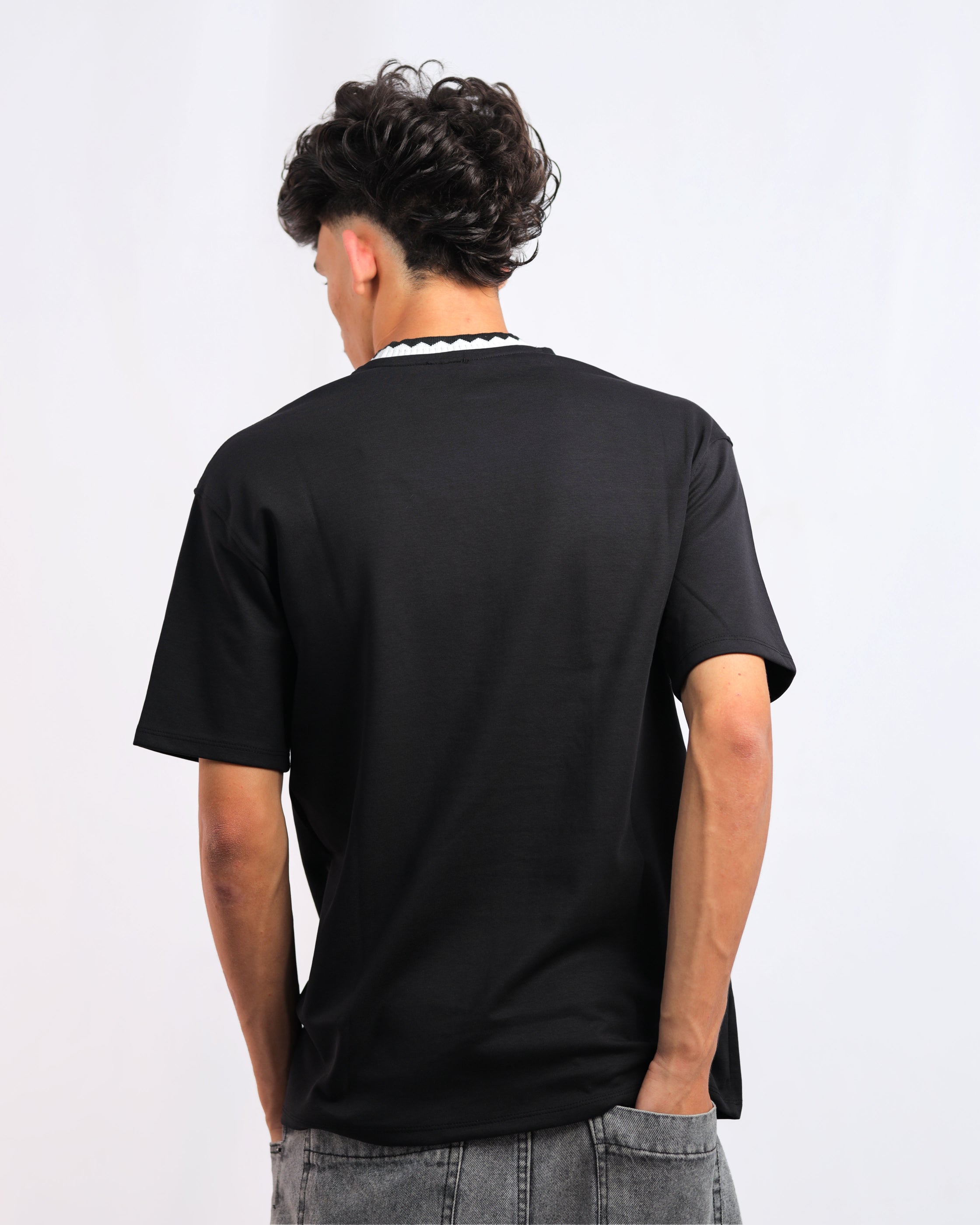 Men’s Black Contrast Interlock T-Shirt