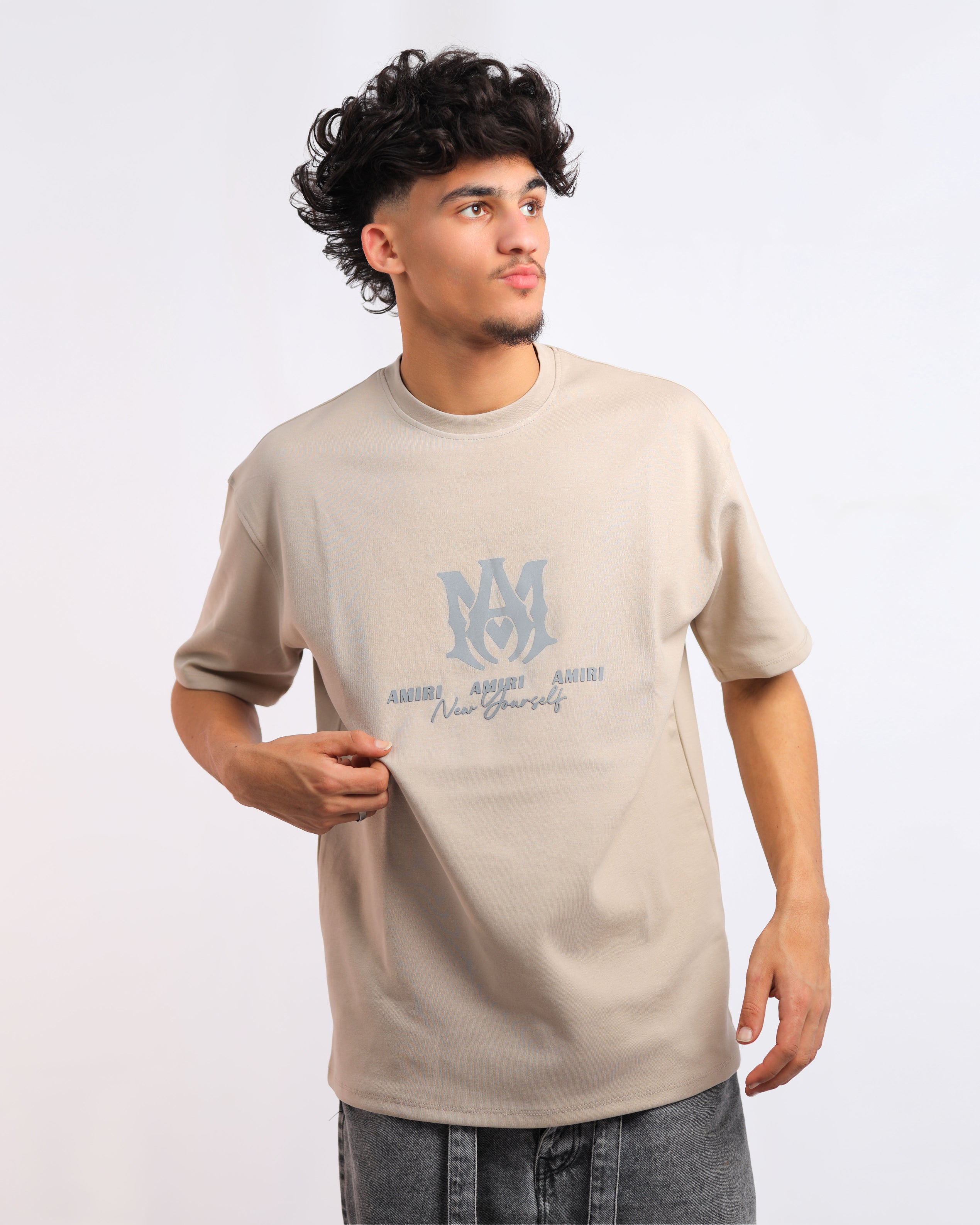 Men’s Beige Interlock T-Shirt