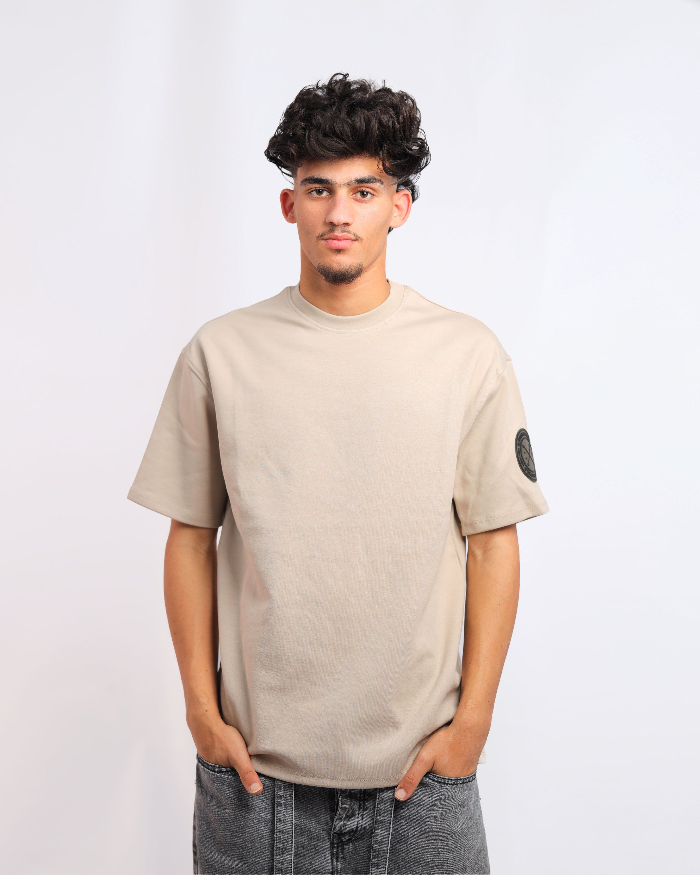 Men’s Coffee Interlock Cotton T-Shirt