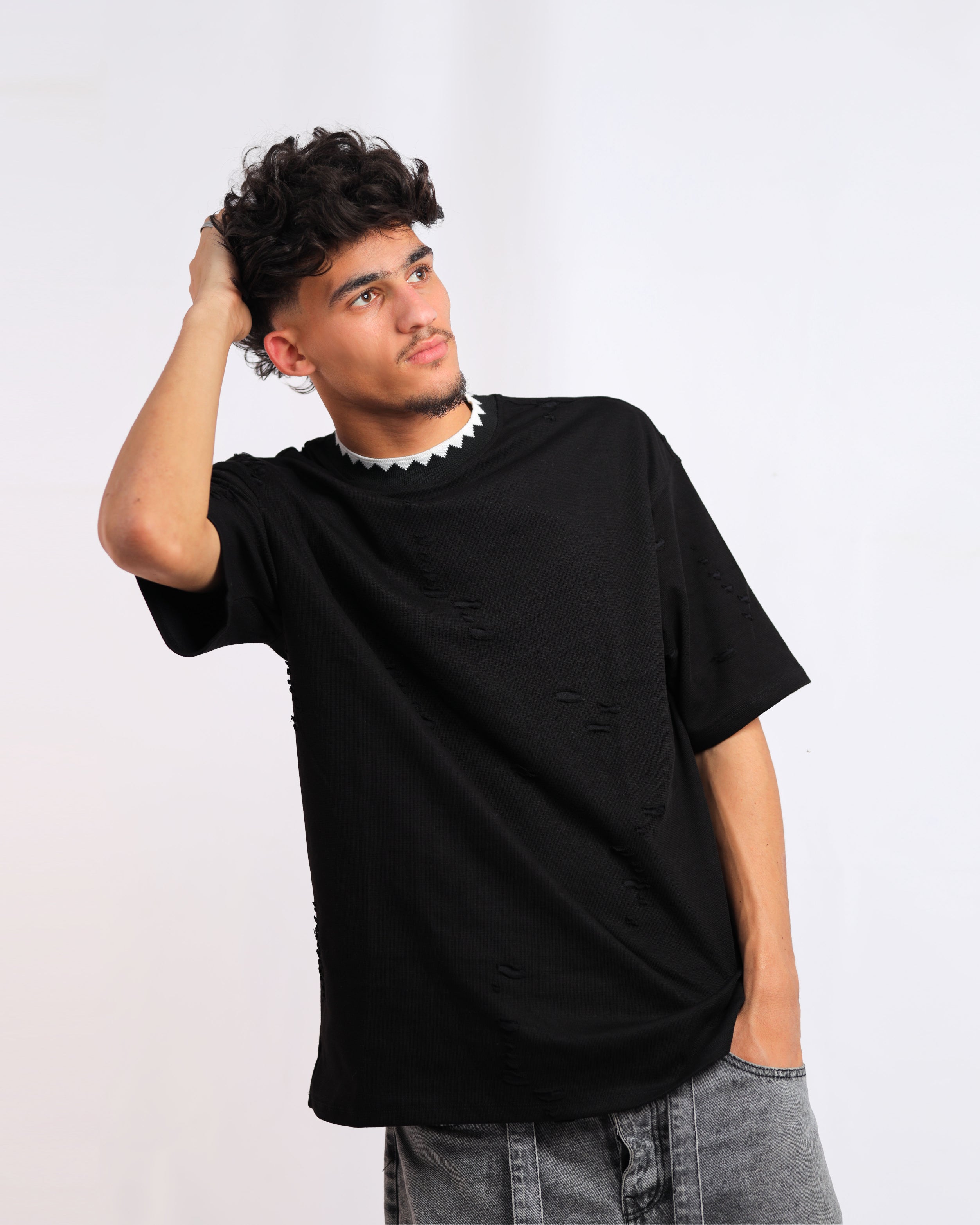 Men’s Black Interlock Cotton T-Shirt