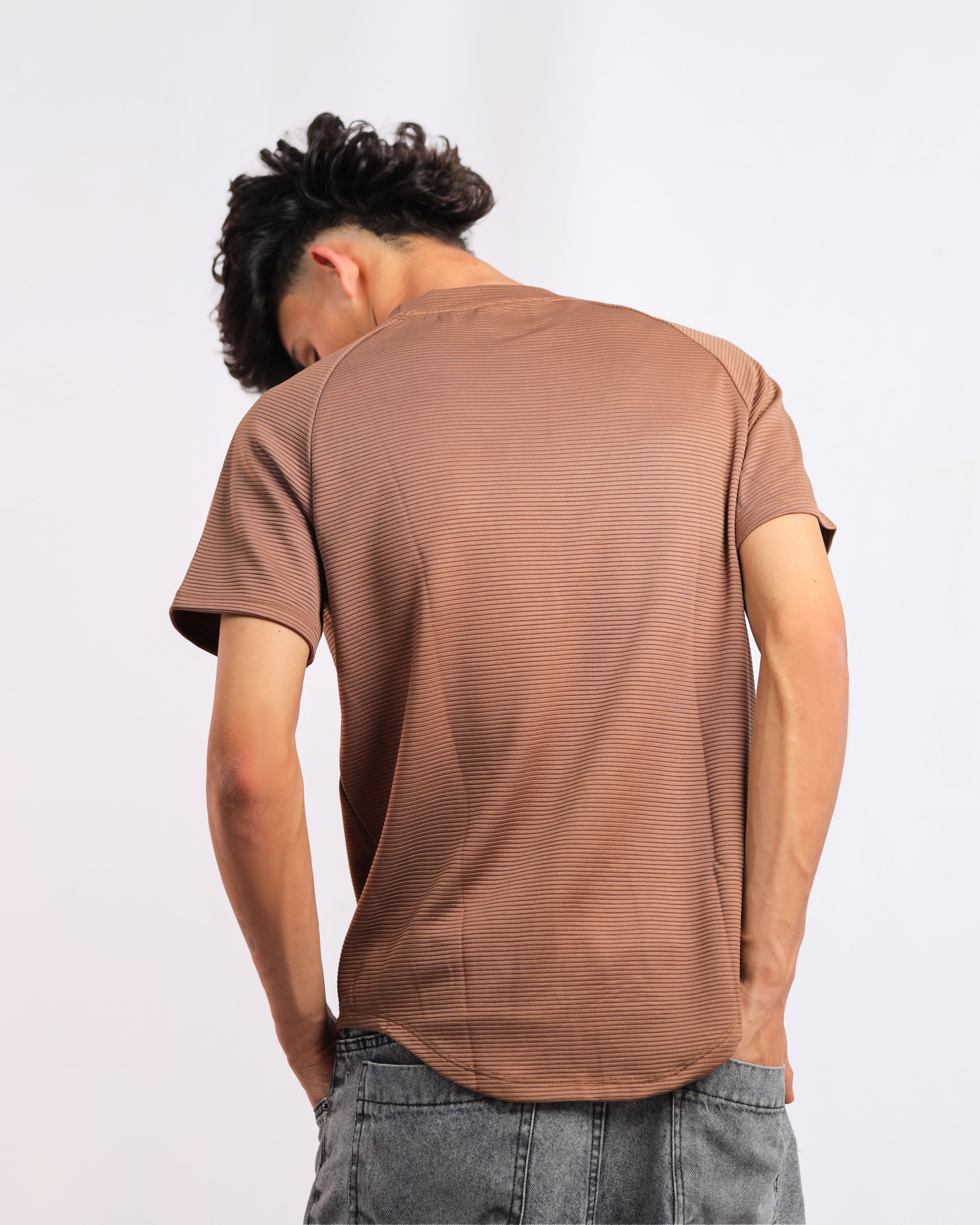 Men’s Brown Cardony Cotton T-Shirt