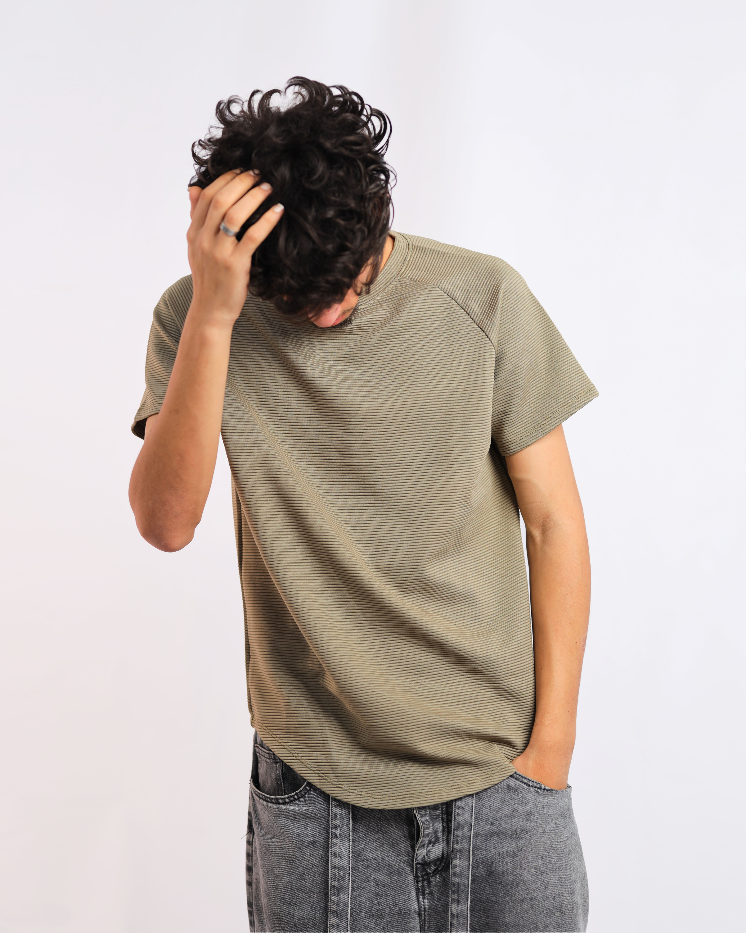 Men’s Olive Cardony Cotton T-Shirt
