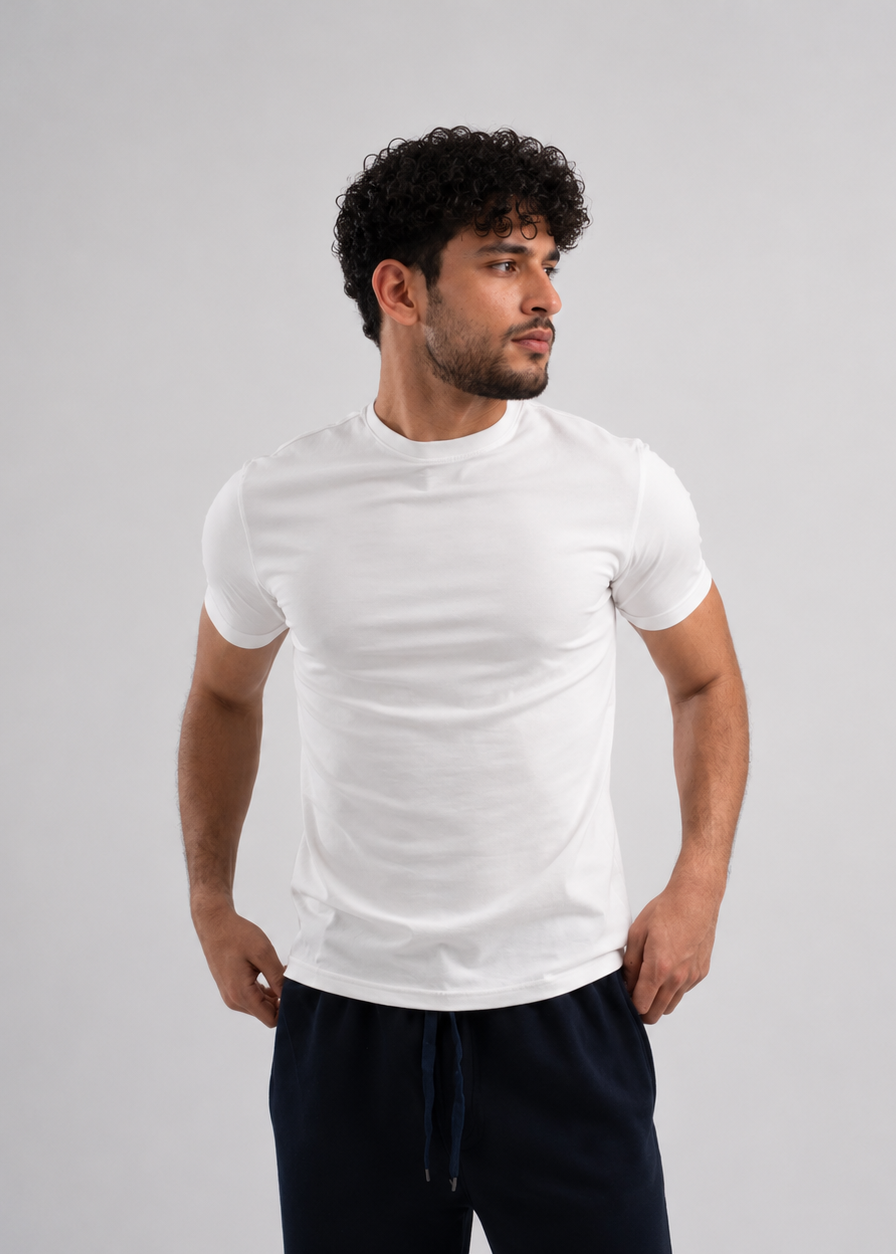 White Basic Tee