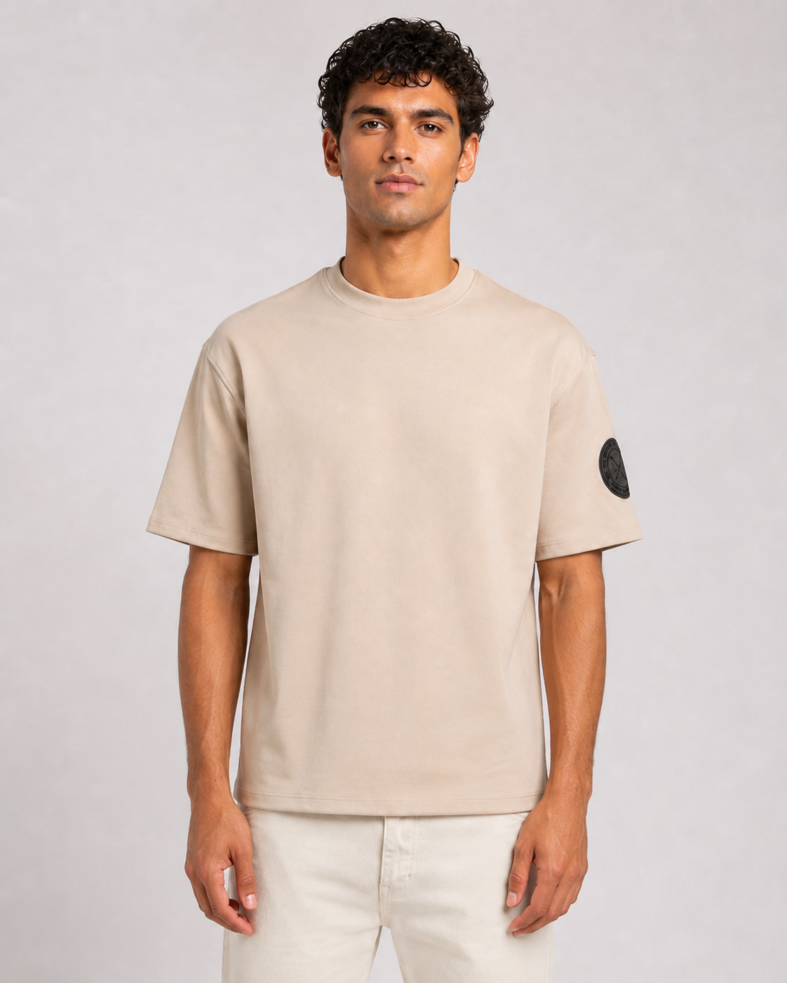 Men’s Coffee Interlock Cotton T-Shirt
