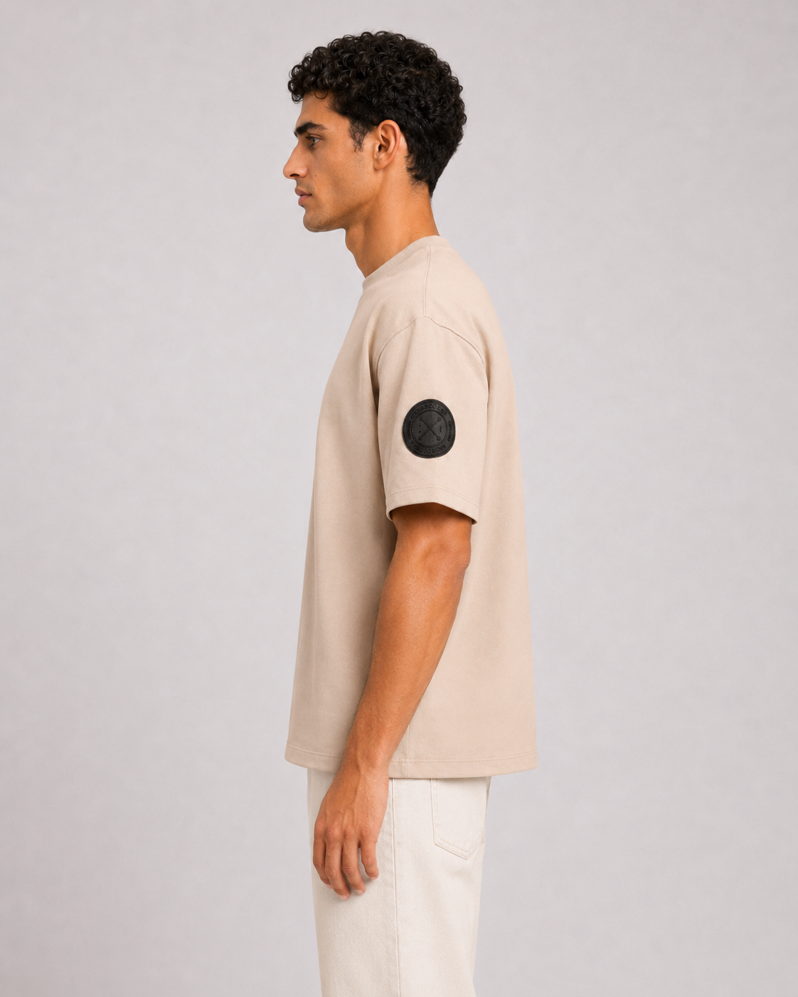 Men’s Coffee Interlock Cotton T-Shirt