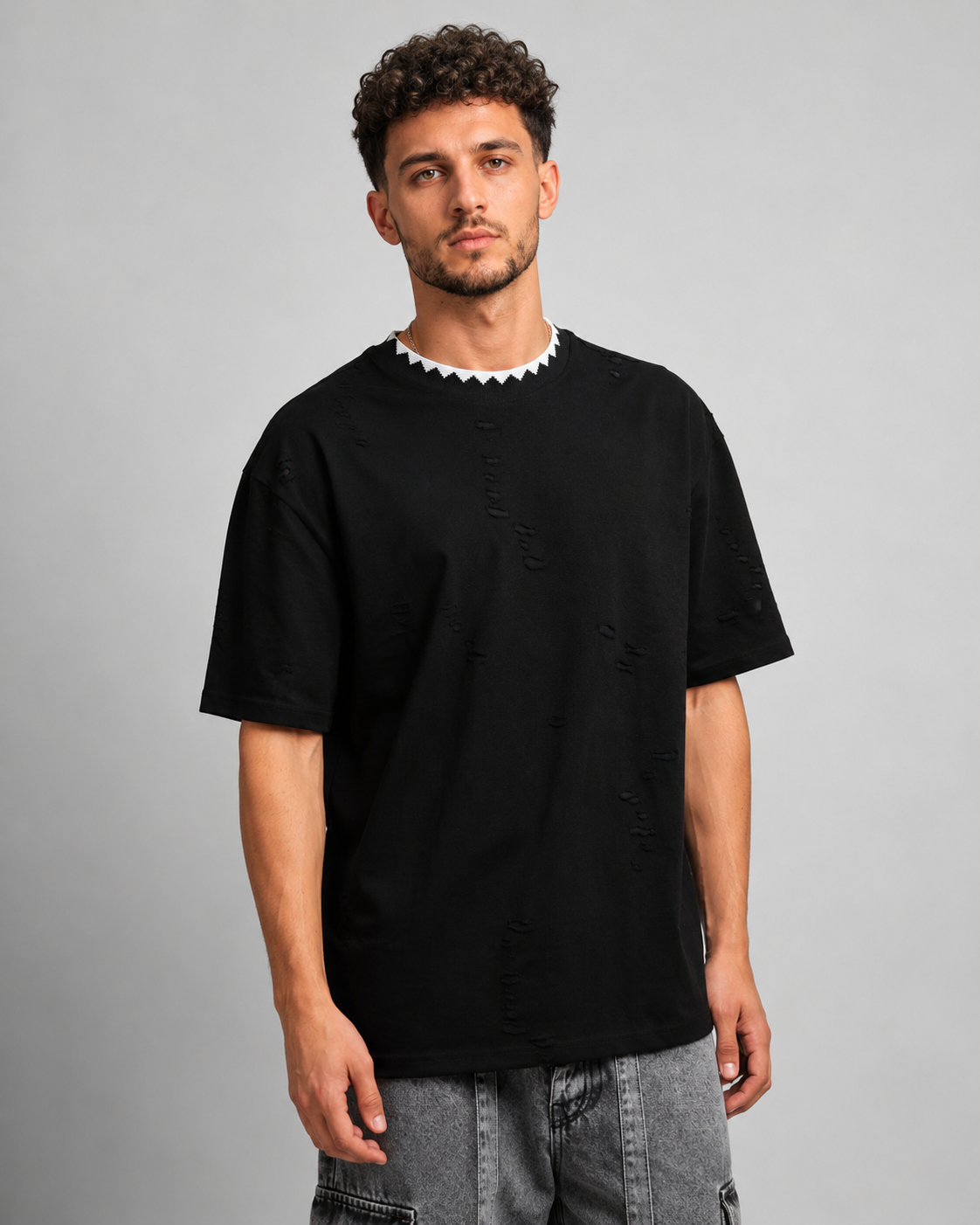 Men’s Black Interlock Cotton T-Shirt