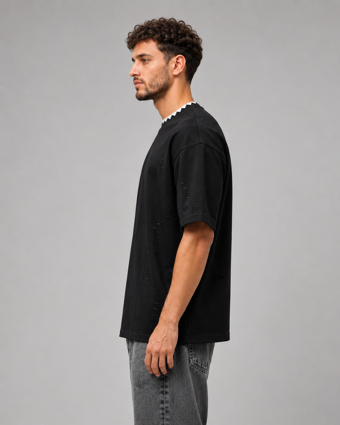 Men’s Black Interlock Cotton T-Shirt
