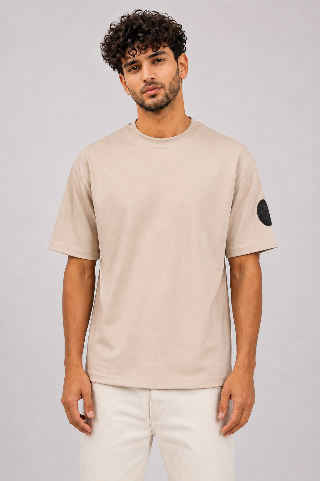 Men’s Coffee Interlock Cotton T-Shirt