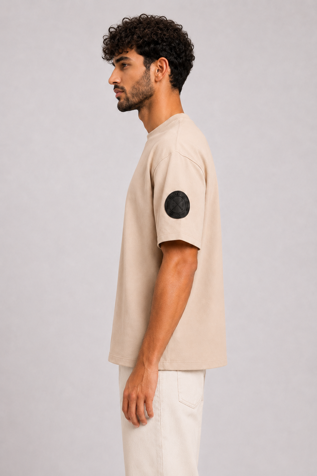 Men’s Coffee Interlock Cotton T-Shirt
