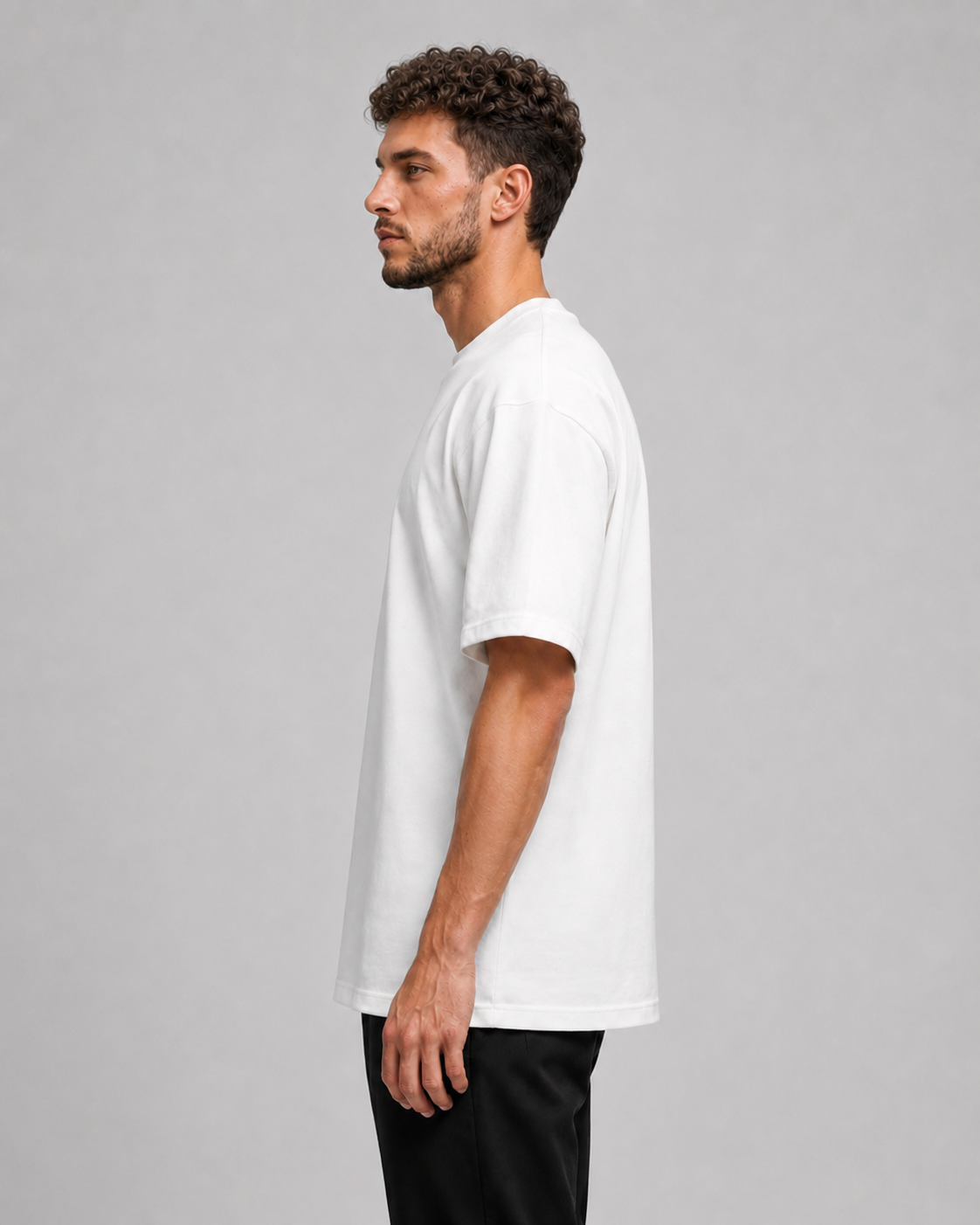 Men’s White Interlock Badge T-Shirt